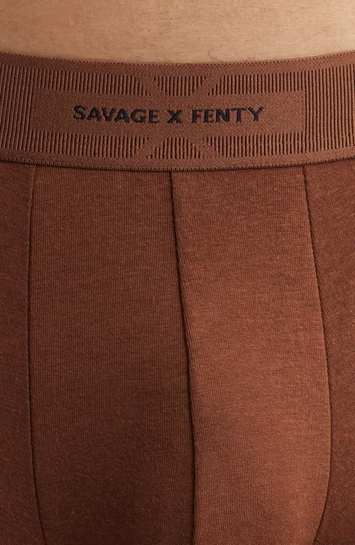 Savage X Fenty Shadow Fit Boxer Briefs In Dry Poppy Brown