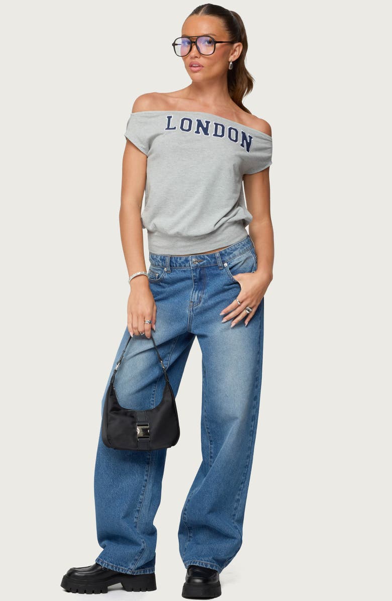 EDIKTED Rorie Baggy Straight Leg Jeans, Alternate, color, Blue