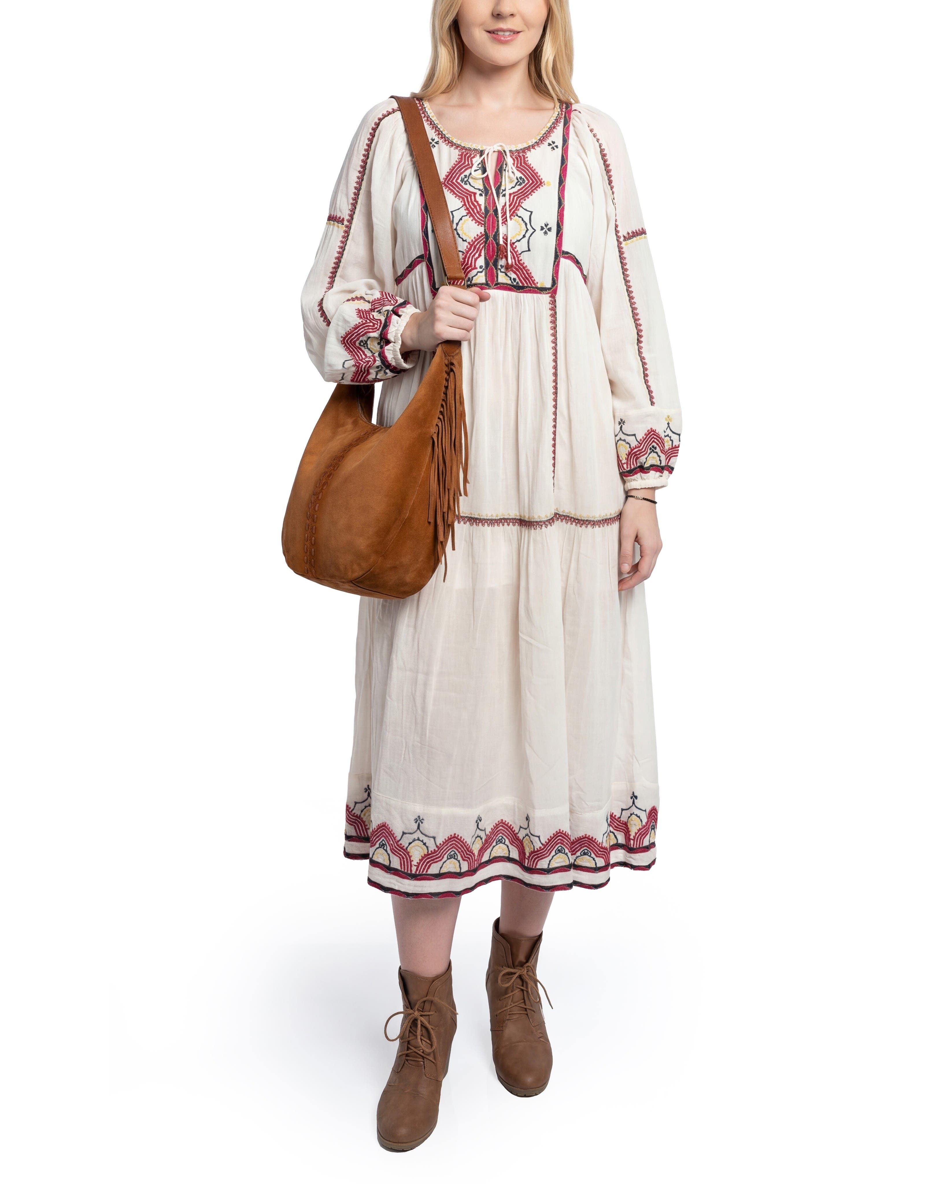 OLD TREND Hydrangea Large Vintage Ombre Shoulder Bag, Alternate, color, Cognac