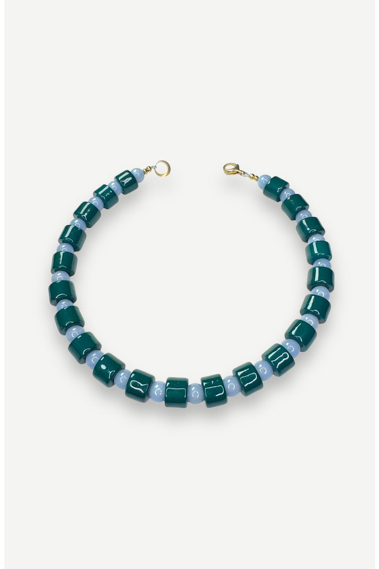 Bead Two Sundry Necklace, Alternate, color, Bottle & Blue Lace Agate
