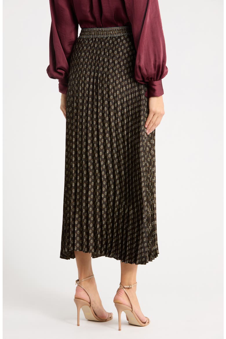 Pleated Maxi Skirt, Alternate, color, CHOCOLATE MOUSSE