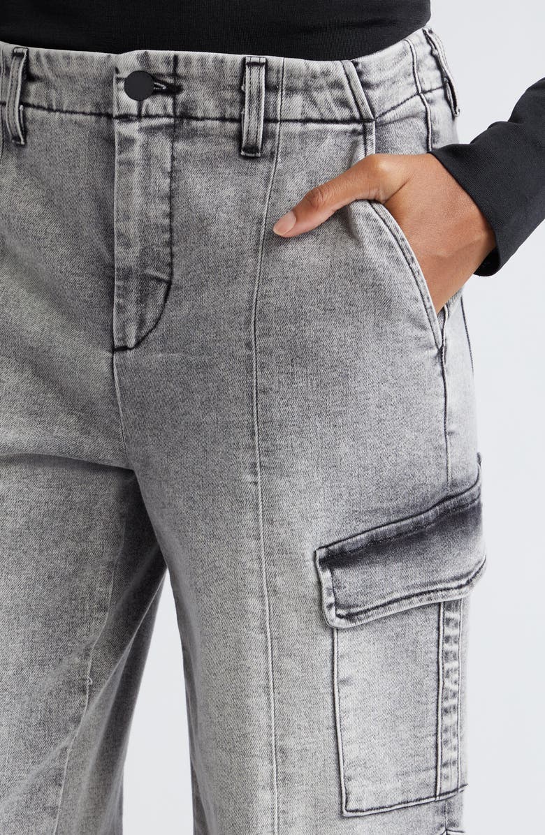 L'AGENCE Brooklyn High Waist Wide Leg Utility Jeans, Alternate, color, 