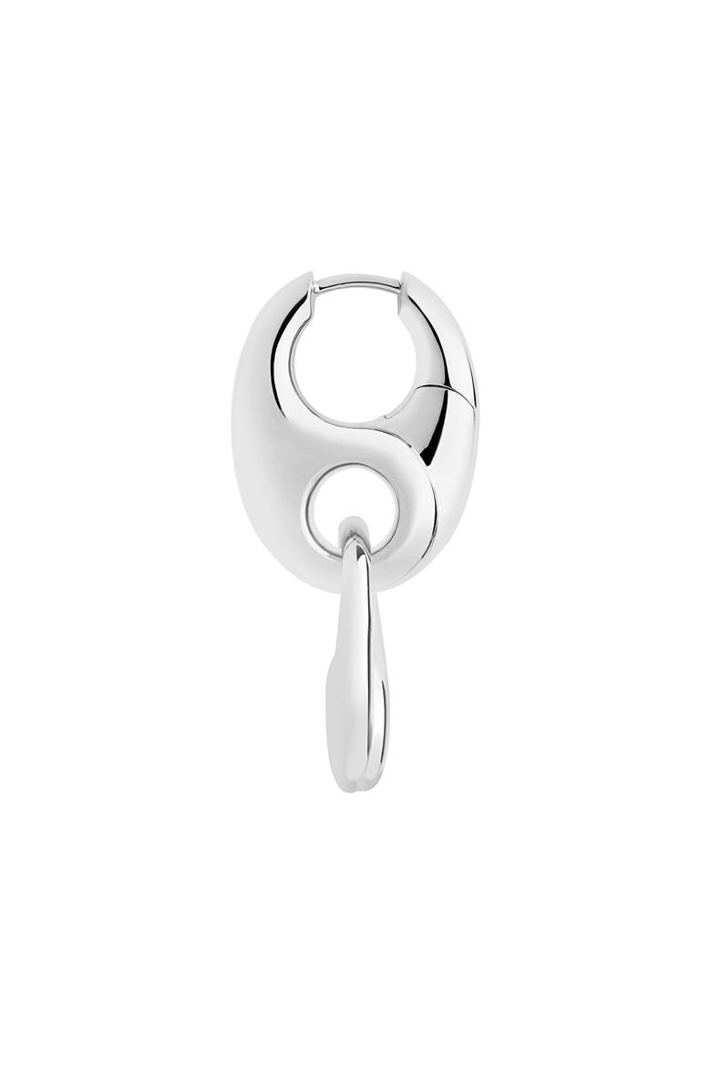 Ballroom Single Huggie Earring, Main, color, SILVER HP