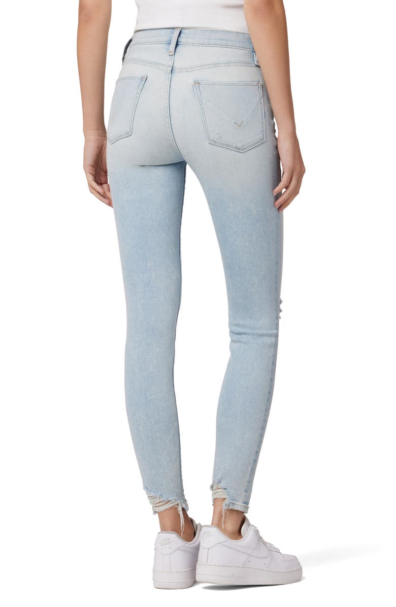 Hudson Jeans Barbara High Waist Distressed Super Skinny Jeans, Alternate, color,