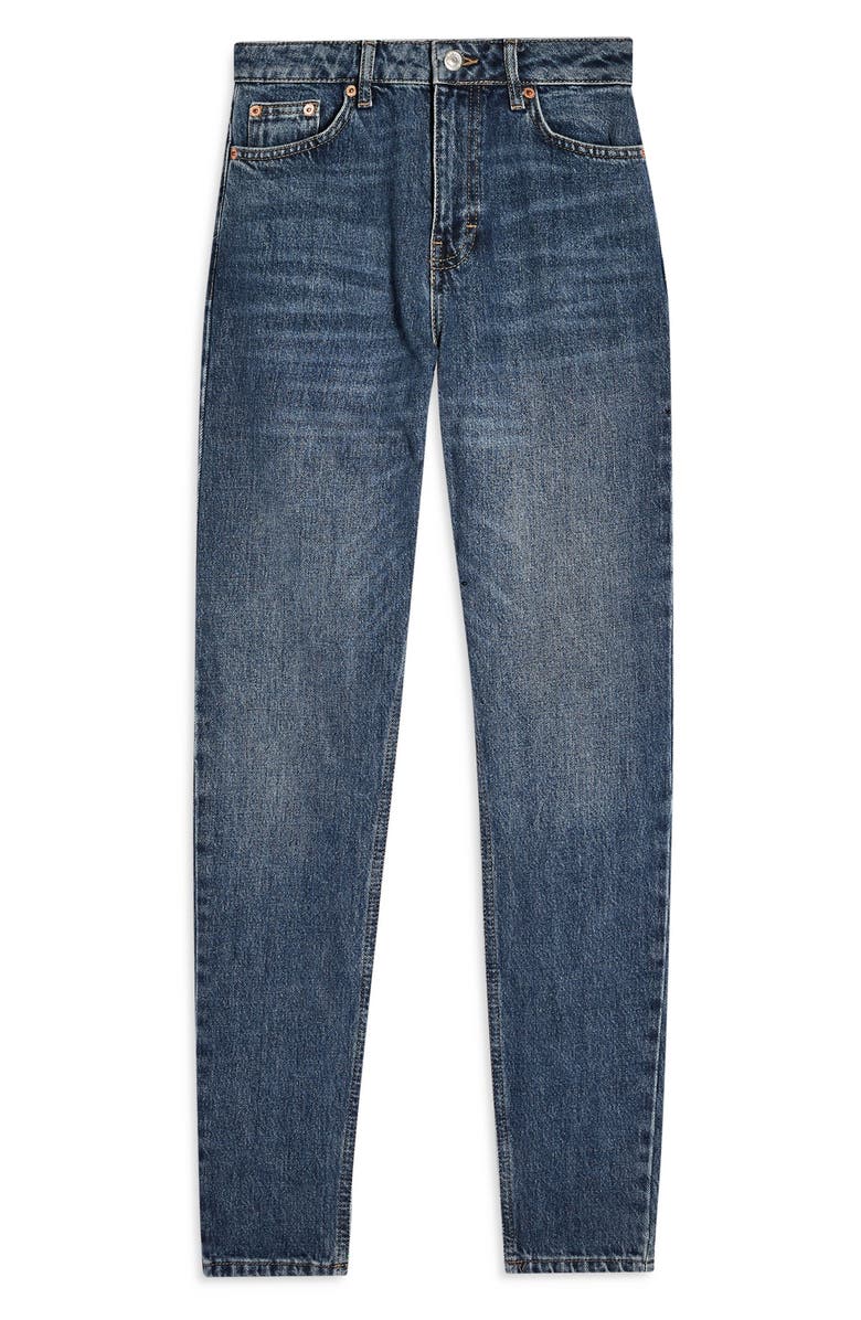 Topshop Tapered Mom Jeans, Alternate, color, 