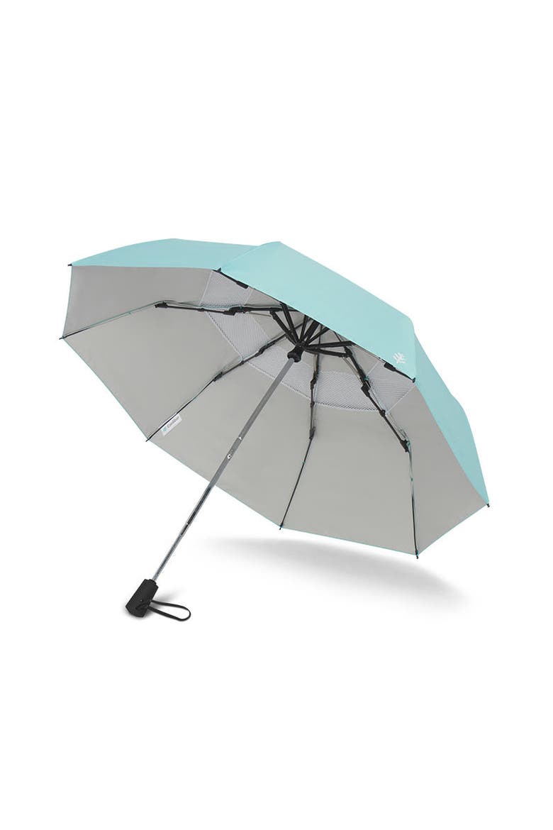 Vrae 42 Inch Sodalis Travel Umbrella, UPF 50+ Sun Protection, Alternate, color, Coolibar Blue