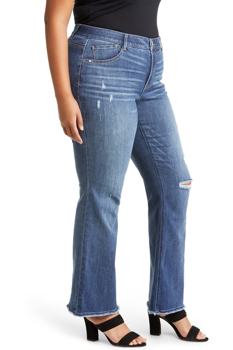 'Ab'Solution High Waist Itty Bitty Bootcut Jeans, Alternate, color, BLUE VINTAGE