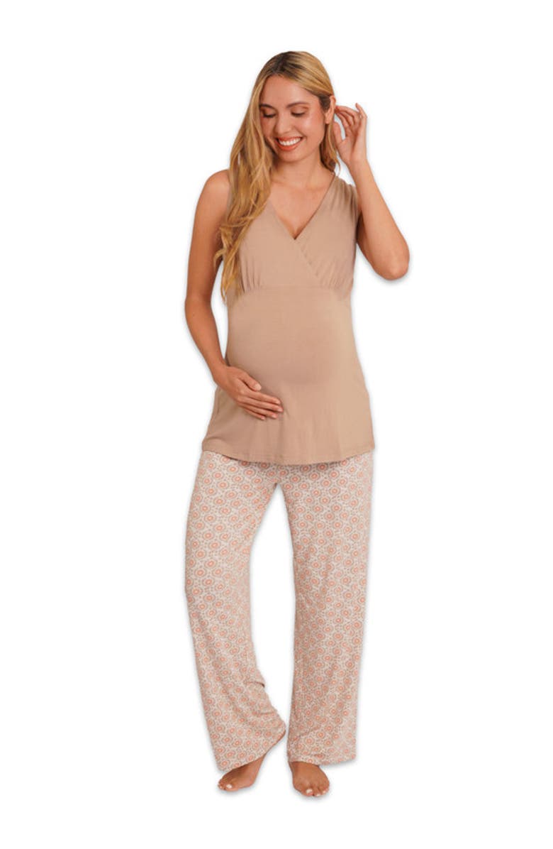Everly Grey Analise During & After 5-Piece Maternity/Nursing Sleep Set for Mom & Baby, Alternate, color, Bohemian
