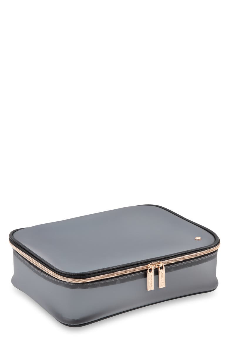 Jumbo Makeup Case, Main, color, BLACK