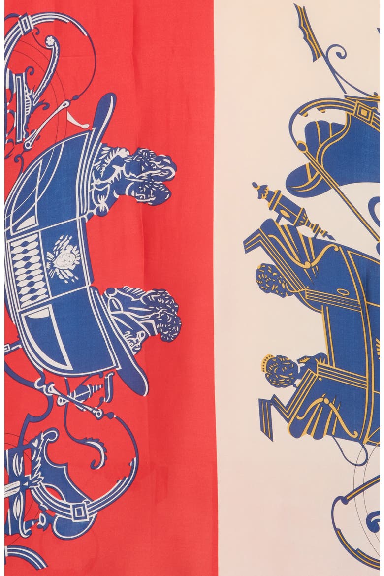 Horse Print Scarf, Alternate, color, RED