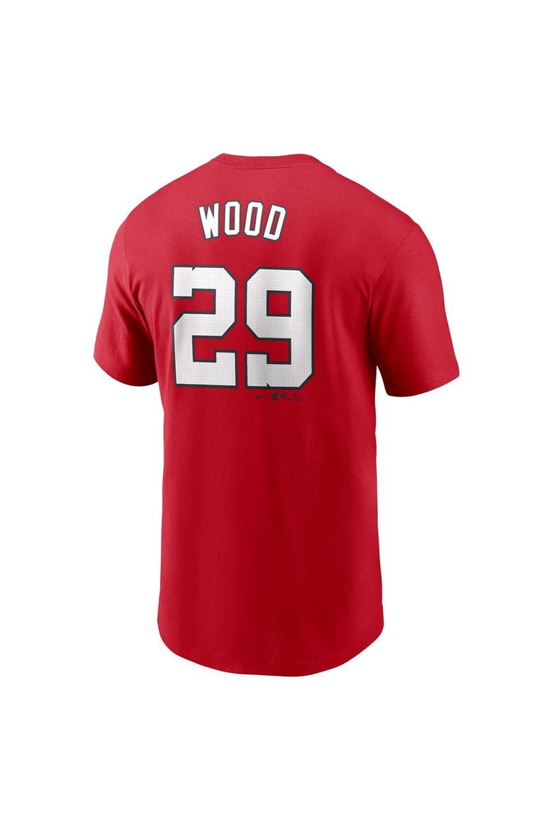 Men's Nike James Wood Red Washington Nationals Fuse Name & Number T-Shirt, Alternate, color, Red