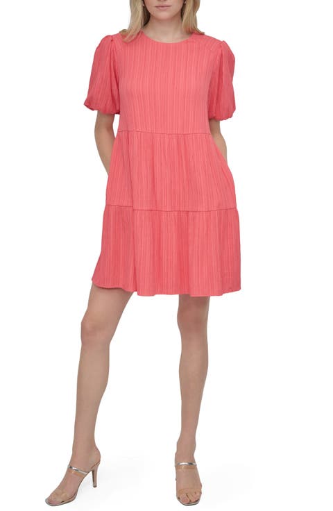 Puff Sleeve Tiered Dress