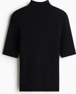 H&M Lyocell-blend Rib-knit Mock Turtleneck Top