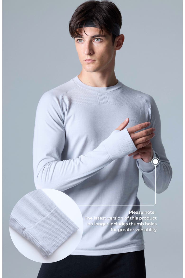 Tech Merino Classic Fit Long Sleeve Base Layer, Alternate, color, Glacier Gray