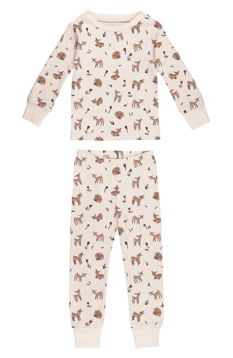 Doe-a-Deer Fitted Organic Cotton Two-Piece Pajamas (Baby)