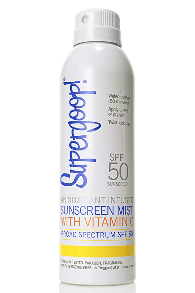 Supergoop! Antioxidant-Infused Sunscreen Mist with Vitamin C SPF 50, Alternate, color, NO COLOR