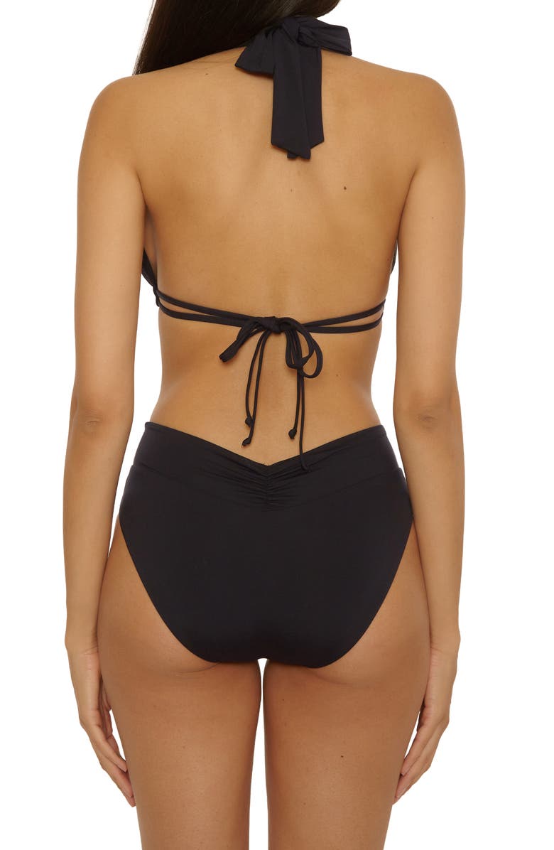 Becca Color Code Triangle Bikini Top, Alternate, color, Black