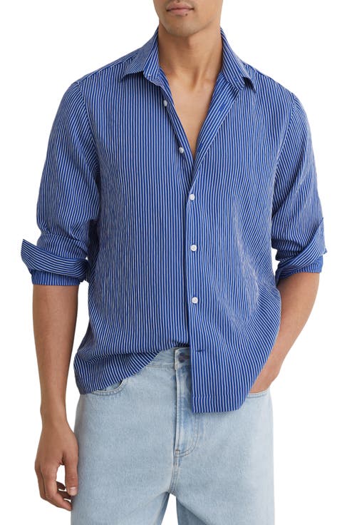 Boone Striped Button-Up Shirt