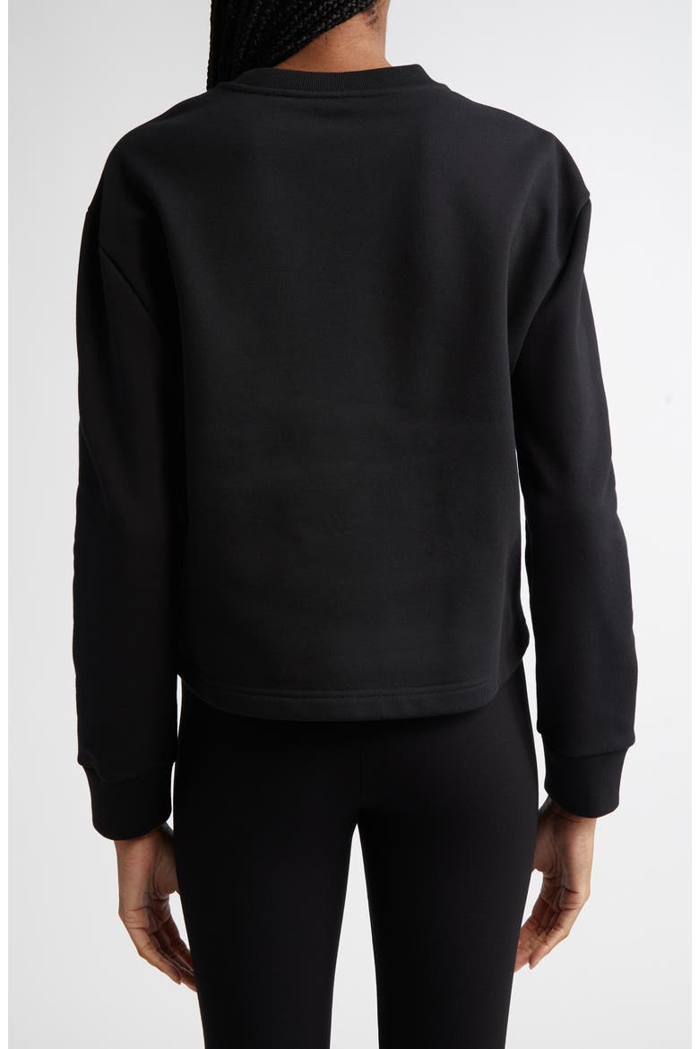 Crystal Embellished Medusa Sweatshirt, Alternate, color, BLACK