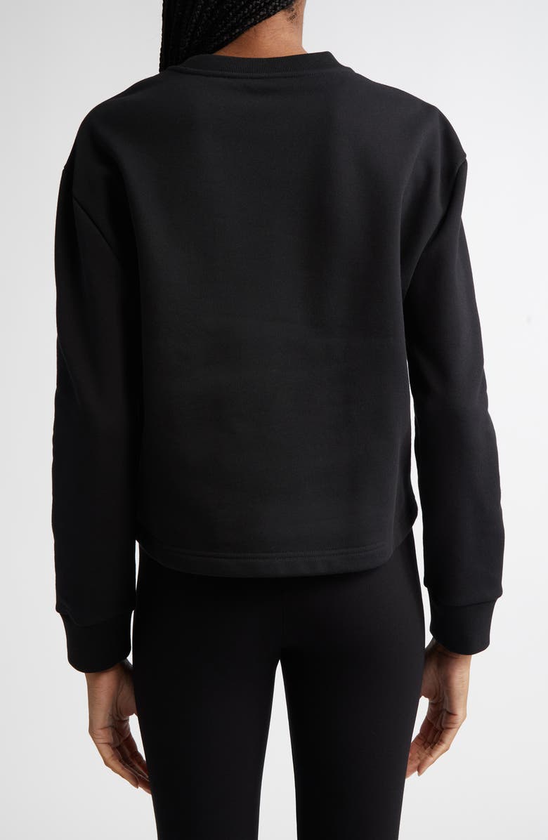Versace Crystal Embellished Medusa Sweatshirt, Alternate, color, 