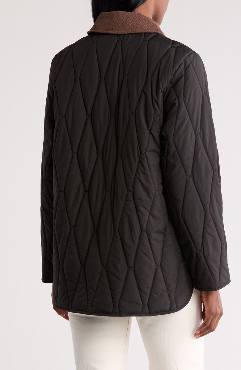 Bernardo Corduroy Collared Quilted Jacket, Alternate, color, 