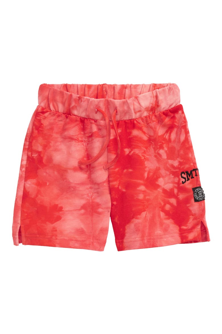 Laguna Tie Dye Stretch Organic Cotton Shorts, Main, color, RED