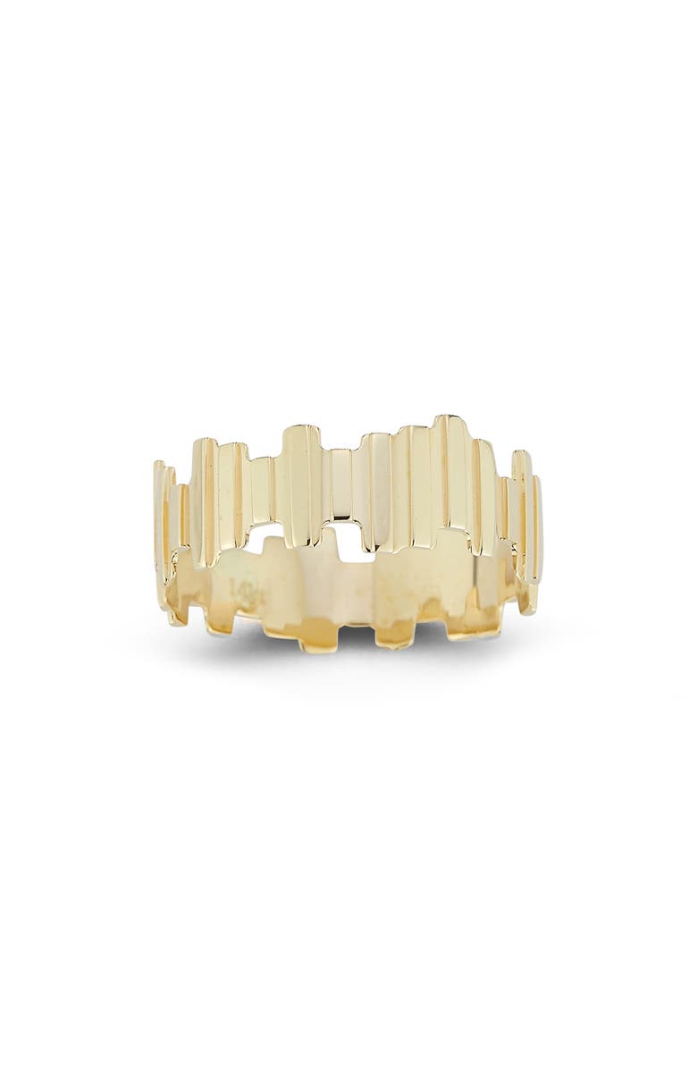 Ember Fine Jewelry Rib Band Ring, Alternate, color, Gold