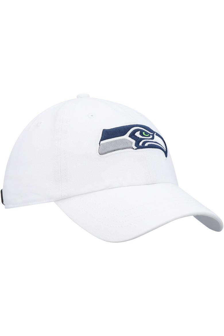 Women's '47 White Seattle Seahawks Miata Clean Up Logo Adjustable Hat, Alternate, color, White