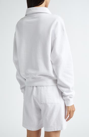 '94 Racquet Club Long Sleeve Cotton Crop Graphic Polo Sweatshirt