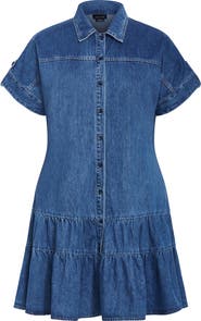 City Chic Layla Denim Shirtdress