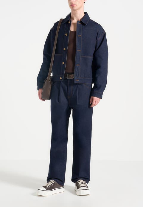 Arnault Pleated Denim Jeans