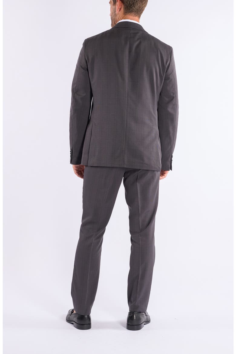Hoxton Charcoal Plaid Notch Lapel Suit, Alternate, color, GREY