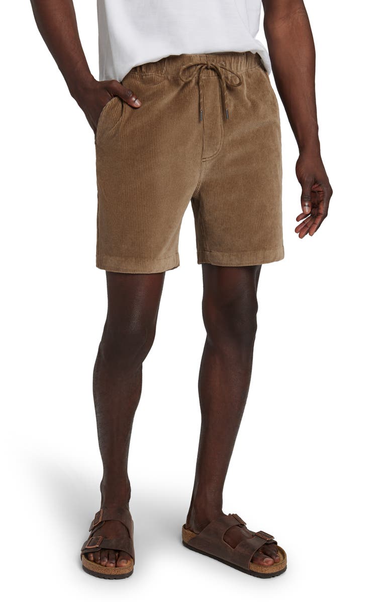 Faherty Corduroy Drawstring Shorts, Main, color, Spring Umber