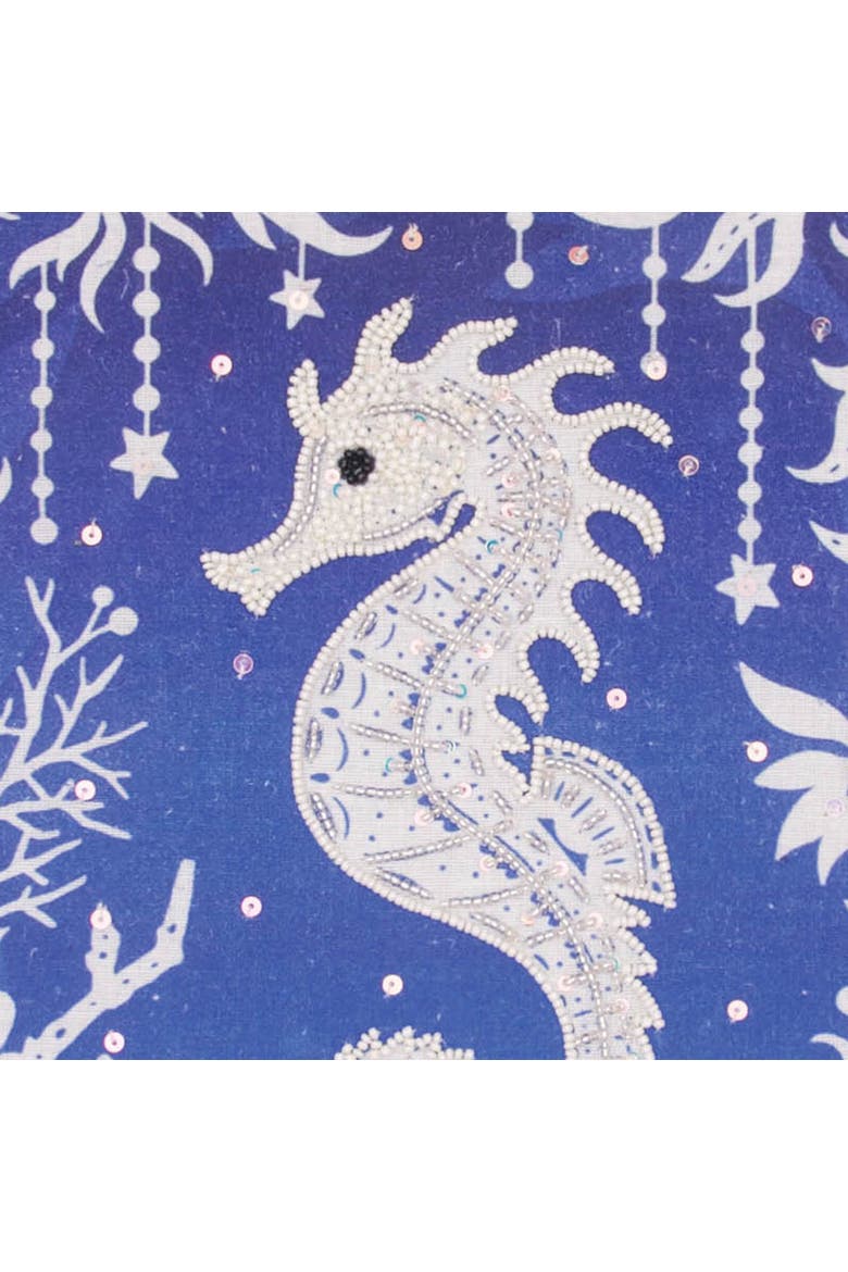 Seahorse Embellished Wall Art Décor 10" x 14", Alternate, color, Blue