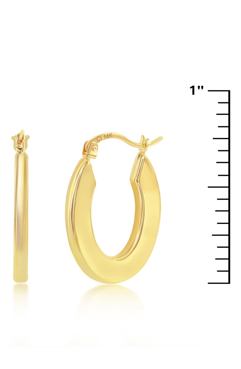 SIMONA 14K Yellow Gold Oval Hoop Earrings, Alternate, color, 