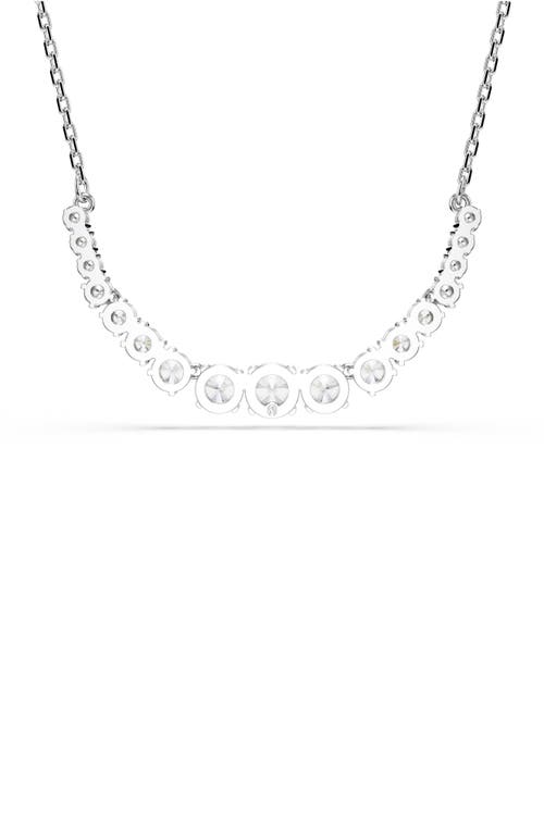 Swarovski Matrix Gradient Of Round Cuts Necklace In White/silver