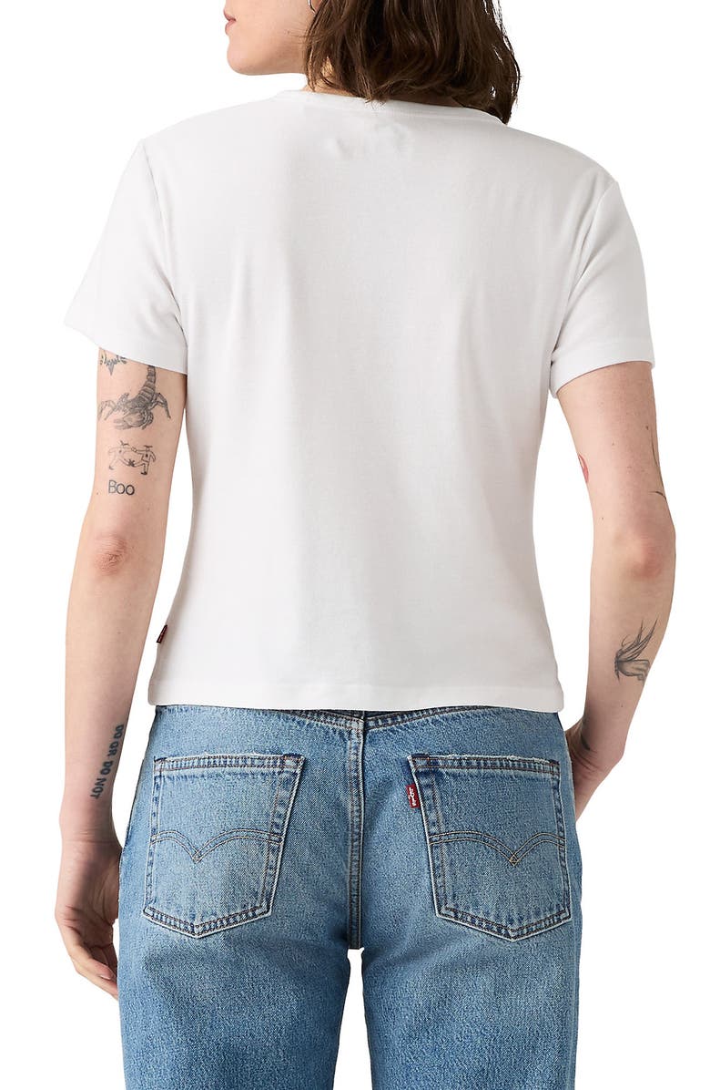 Levi's Rickie Graphic T-Shirt, Alternate, color, Glitter Script Bright White