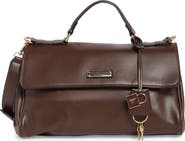 London Fog Faux Leather Top Handle Bag