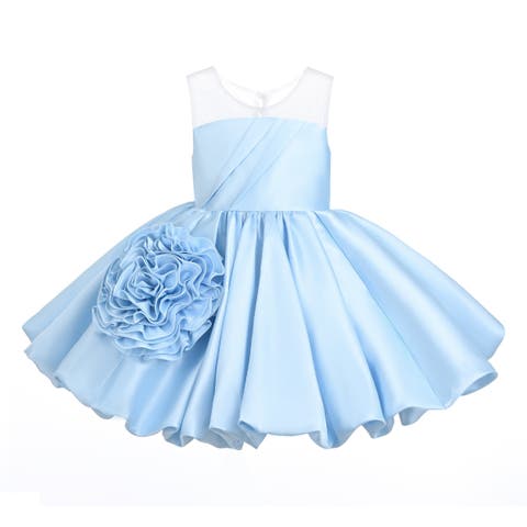 Zorina Party Dress with Floral Accent