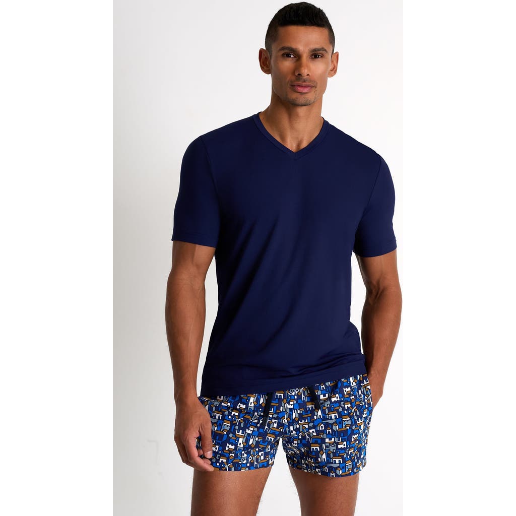 Shan Short Fit, Stretch And Quick Dry Swim Trunks In Print