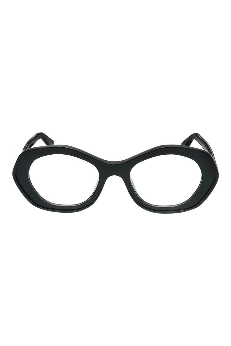 51mm Round Optical Glasses, Main, color, BLACK