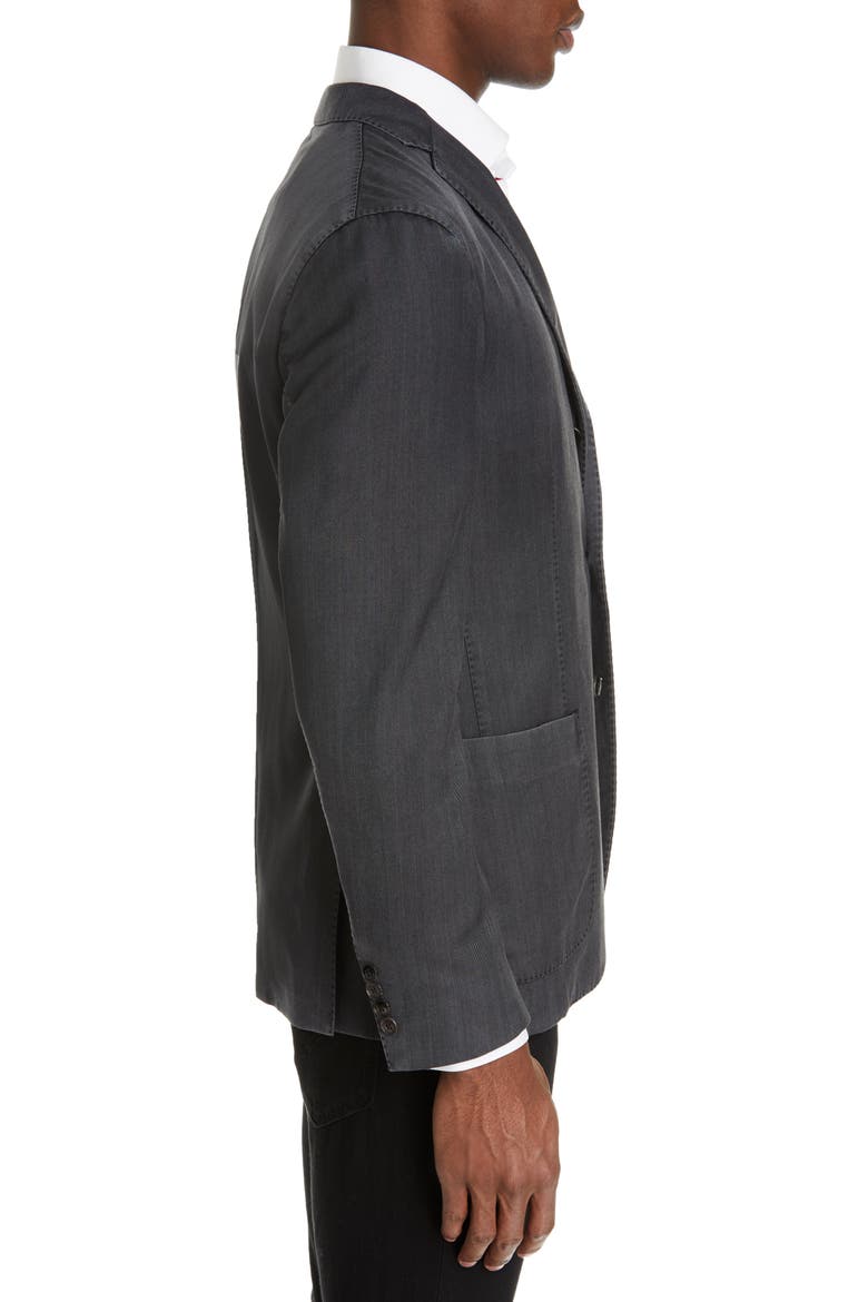 Travel K Slim Fit Wool Blazer, Alternate, color, BLACK