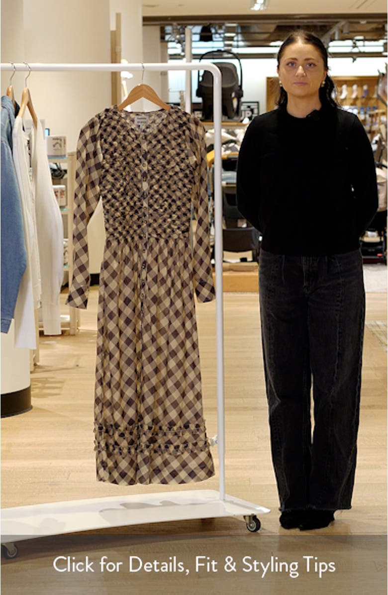 Posey Smocked Long Sleeve Midi Dress, sales video thumbnail