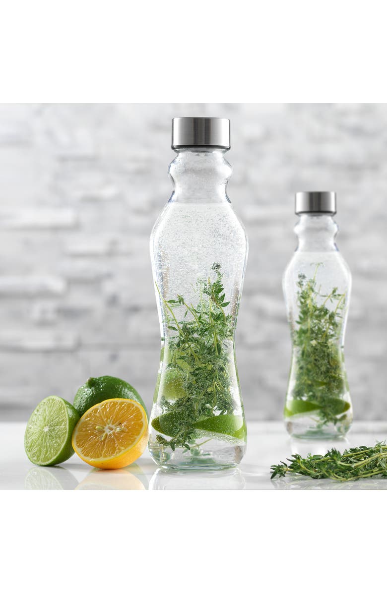 JoyJolt Spring Glass Insulated Water Bottle - Set of 6, Alternate, color, Clear