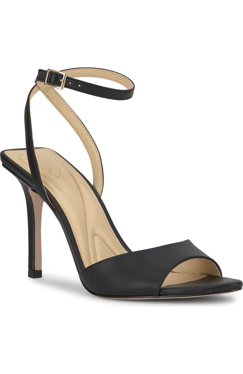 Jessica Simpson Davara Ankle Strap Pointed Toe Sandal, Main, color, Black
