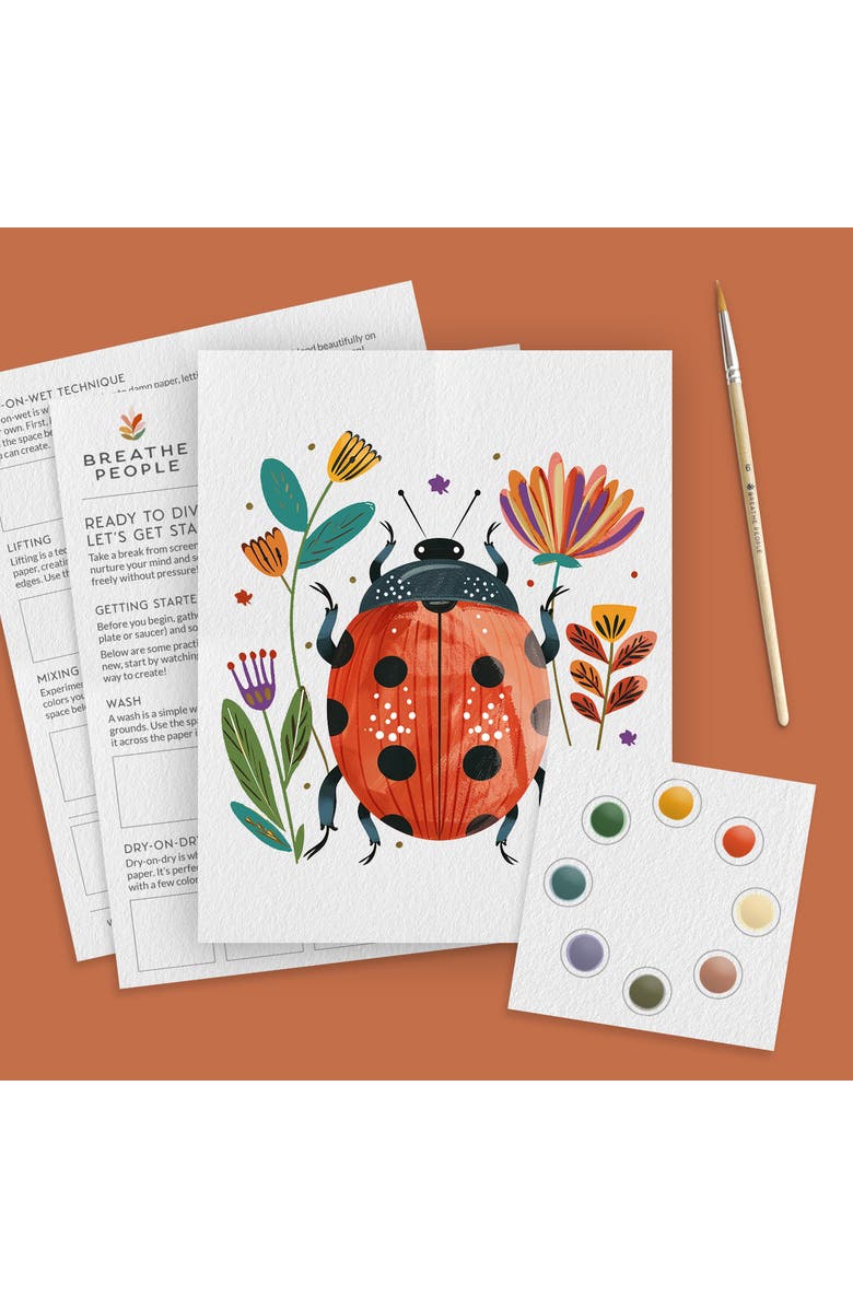 Breathe People All In One Watercolor Kits, Alternate, color, White Bird Garden