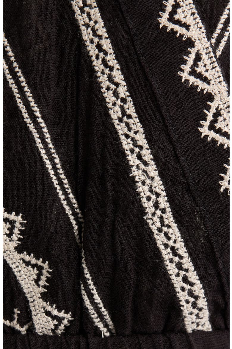 Embroidered Cover-Up Maxi Dress, Alternate, color, BLACK
