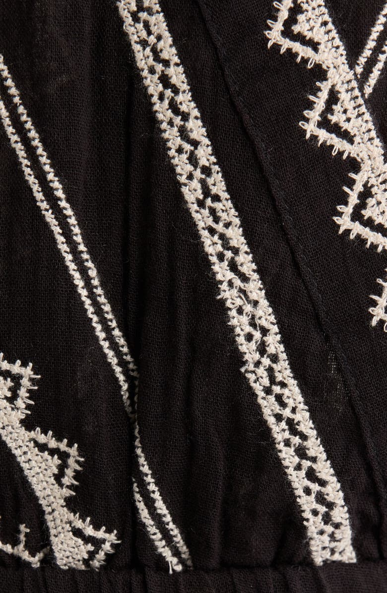 Elan Embroidered Cover-Up Maxi Dress, Alternate, color, Black