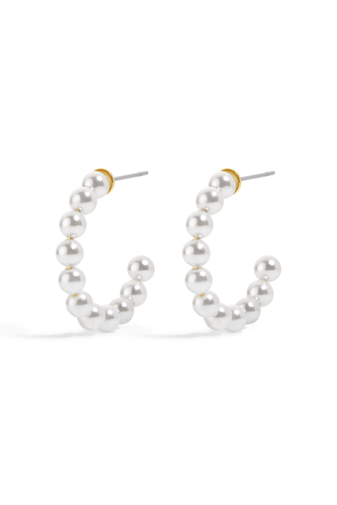 Beachwood Pearl Hoops