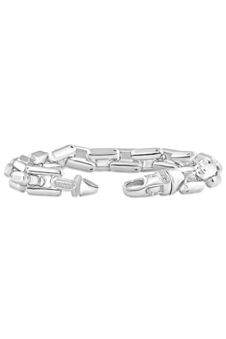 Men's Steel Single Tone Clasp 10mm Long Link  8.5 " Bracelet, Alternate, color, Stainless Steel